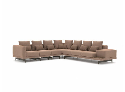 Upholstered sofa L-shape Living room luxury corner suite new Textile Furnishings
