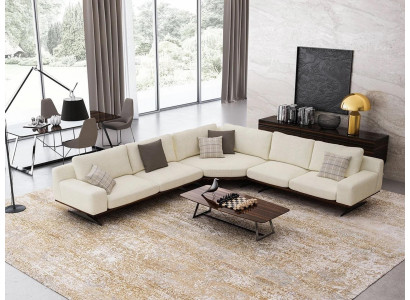 Design Corner sofa L-shape Textile Living room Coffee table Luxury Upholstered furniture new