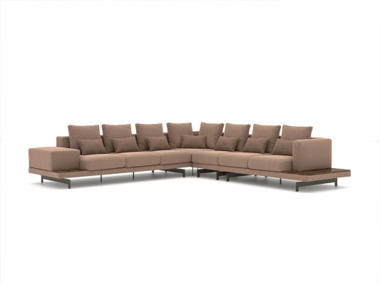 Modern Upholstered furniture Corner sofa L-shape new Coffee table Living room Luxury