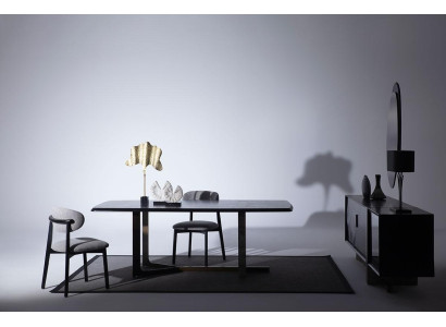 Dining room 7 pieces. Set Dining table Sideboard Mirror 4x Chairs Modern Design