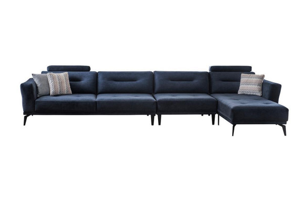Massive Living room L-shape Dark Blue Corner sofa Modern Luxury Design