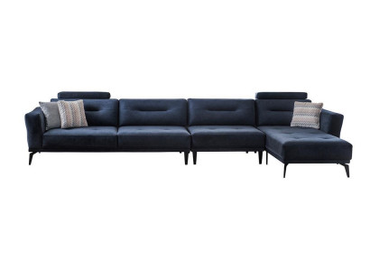 Massive Living room L-shape Dark Blue Corner sofa Modern Luxury Design