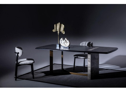 Dining room set 5 pieces. Black Modern Design Dining table with 4x Chairs Luxury