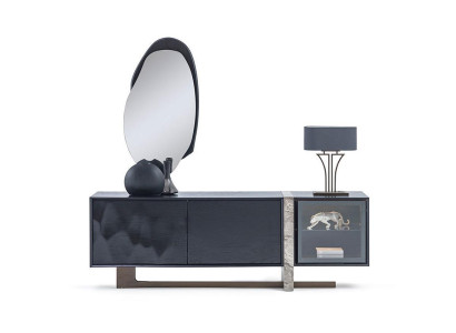 Sideboard Buffet Mirror Dining room Living room Modern Design 2-piece. set