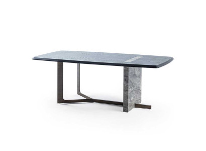 Modern Rectangular Dining room Dining table Gray Wood Luxury Design Table