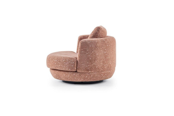 Single Seater Modern Armchair Orange Living room Decorative Designer Luxury Textile