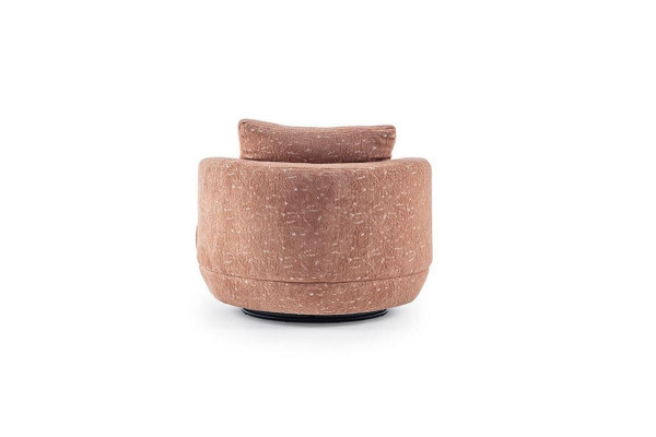 Single Seater Modern Armchair Orange Living room Decorative Designer Luxury Textile