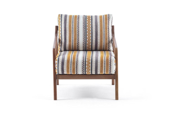 Living room Lounge Designer Modern 1-Seater Sofa Fabric Sofa with Cushions