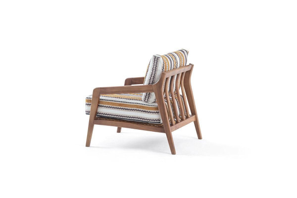 Living room Lounge Designer Modern 1-Seater Sofa Fabric Sofa with Cushions