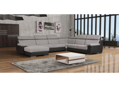 Corner sofa U-shape Upholstery Sofas Relax Couch Textile Seat Furniture Living landscape Luxury