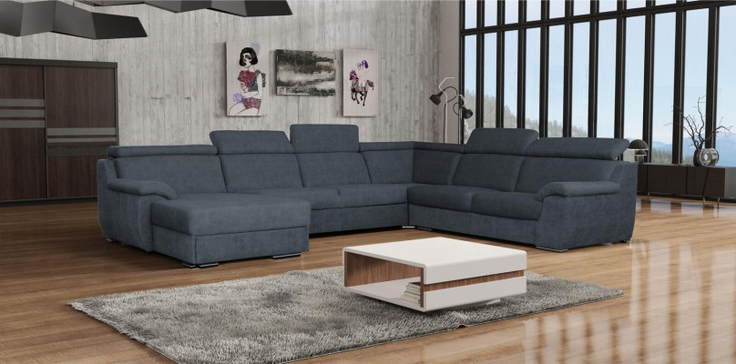 Corner sofa U-shape Upholstery Sofas Relax Couch Textile Seat Furniture Living landscape Luxury