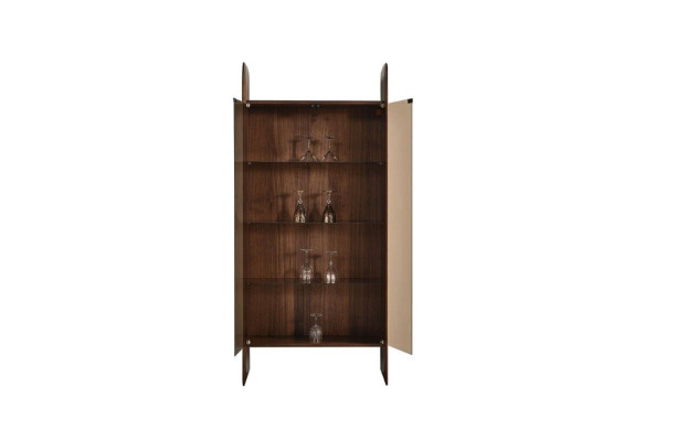 Display case Luxury Wardrobe Wood Style Brown Glass new Cabinets Glass cabinet