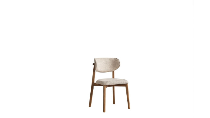 Chic, comfortable dining room chair in beige from quality wood exclusive