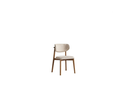 Chic, comfortable dining room chair in beige from quality wood exclusive