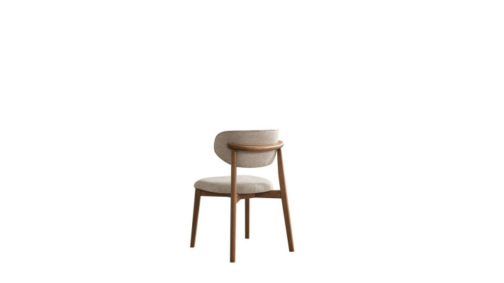 Chic, comfortable dining room chair in beige from quality wood exclusive