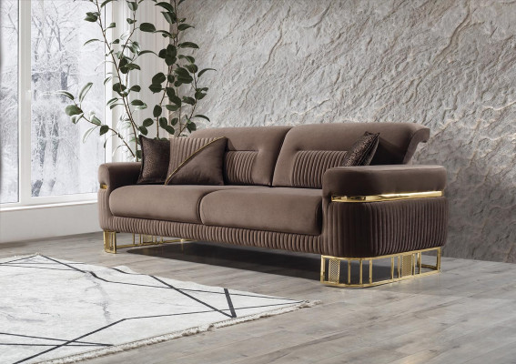 Luxury living room set 3 pieces. Luxury sofa set 3 + 3+ 1 seater novelty