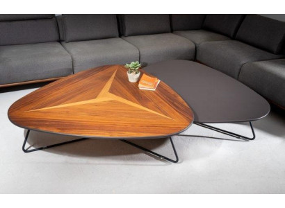 Modern wood coffee tables in a set of 2, side tables new in living room