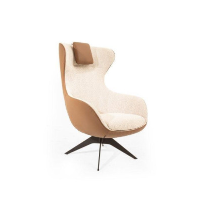 Luxurious upholstered armchair in beige for the perfect living room