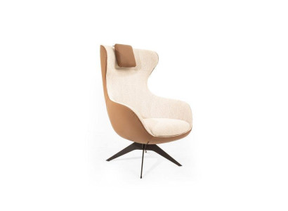 Luxurious upholstered armchair in beige for the perfect living room