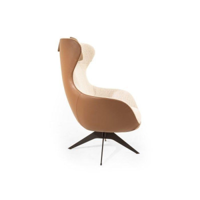 Luxurious upholstered armchair in beige for the perfect living room
