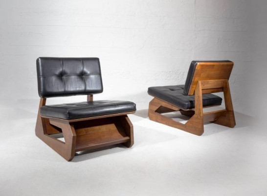 Armchair Modern Wood Design Living room Furniture Black Color Luxury Style