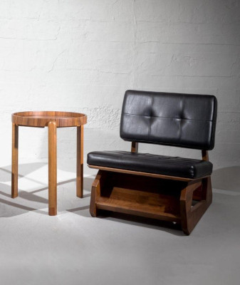 Armchair Modern Wood Design Living room Furniture Black Color Luxury Style