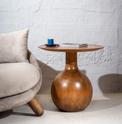 Elegant side table made of solid wood for stylish accents for living room