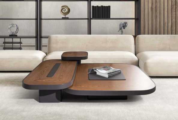 Modern coffee table in elegant gray - stylish home accessory new