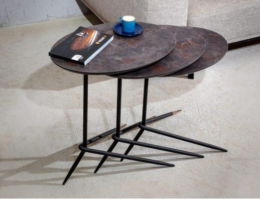 Set of 3x side tables in a modern design - accents for your home