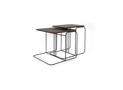 2x square side tables in a trendy look for versatile use