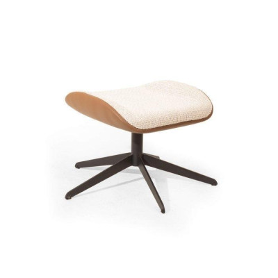Stylish Beige Color Soft Stool Imitation leather Perfect Furniture in Living room