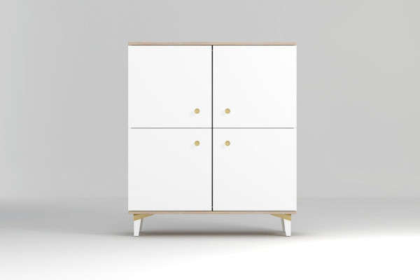 Design Living room Set Display case 2x Chest of drawers Wall shelf Wall unit Shelf Cabinets 4pcs.