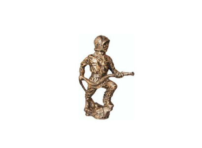 Sculpture Fireman Fire Department Antique Style Figure Modern Art Extinguishing 25 cm