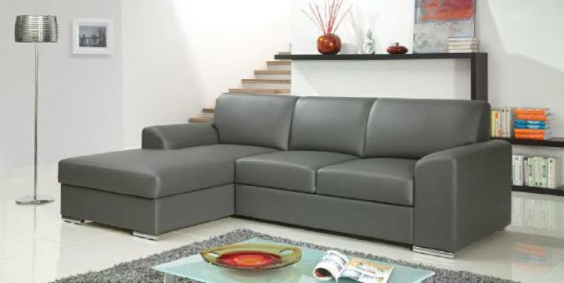 Innovation in the living room corner sofas with fabric upholstery and extendable sleeping function