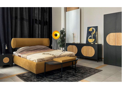 Bed Yellow Beautiful Design Modern Bedroom Double Beds Elegant Furniture