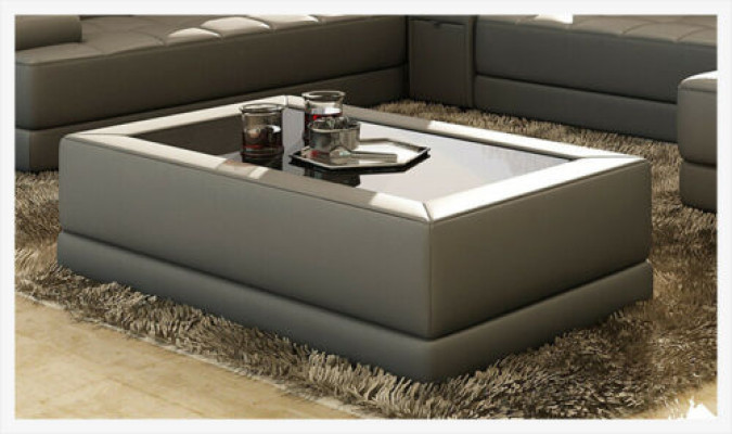 Sofa Table Glass Design Coffee Table Living Room Leather Couch Decor Side