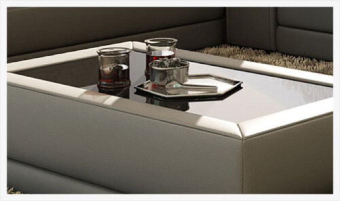Sofa Table Glass Design Coffee Table Living Room Leather Couch Decor Side