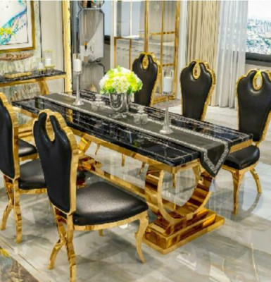 stainless steel Dining table Dining room Modern Kitchen Design Table Metal