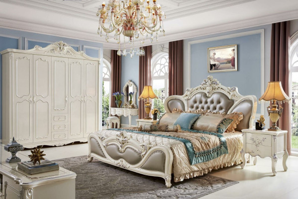 Wardrobe Baroque Antique Style Rococo Bedroom Cabinets Solid wood new