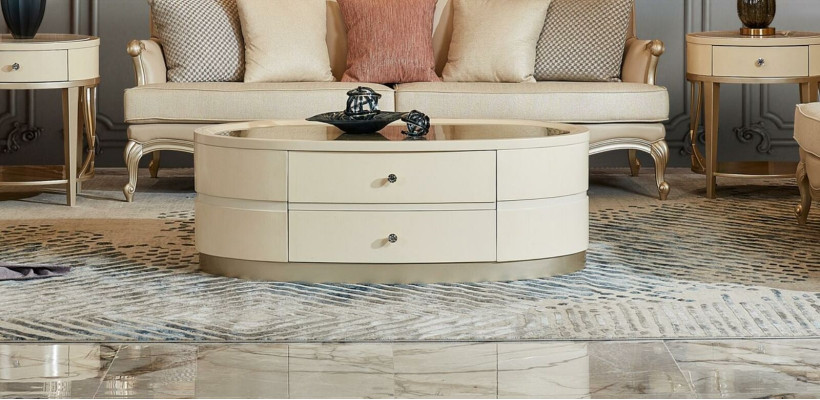 Coffee table Design Tables Oval Coffee Side tables Living room Solid wood