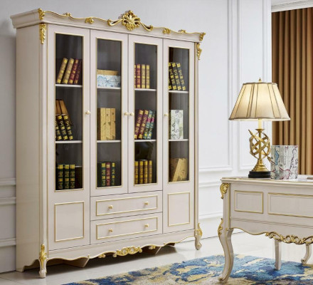 Wardrobe Books Office Shelf Baroque Shelves Rococo Cabinets new Solid wood