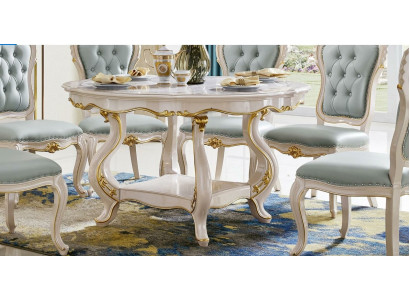 Round Dining table Round Living room table Table Design Solid wood Dining room 135cm