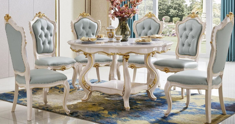 Round Dining table Round Living room table Table Design Solid wood Dining room 135cm