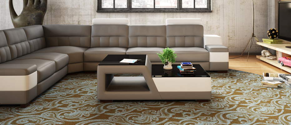 Modern designer glass table side sofa Tables Living room Coffee table Table