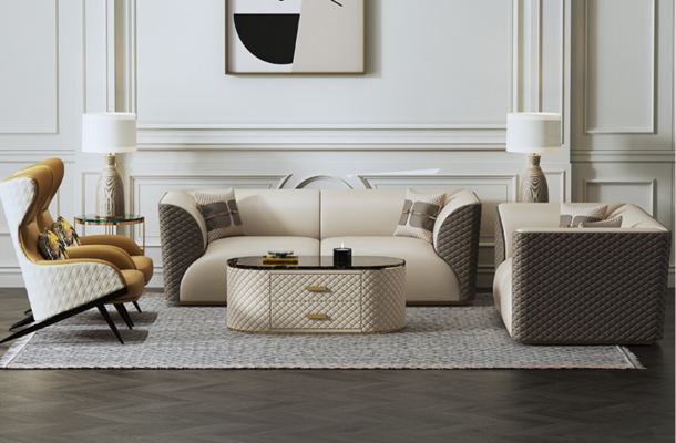 Suite 3+2 Seater Coffee table Side table Living landscape Sofa Couch 3-piece