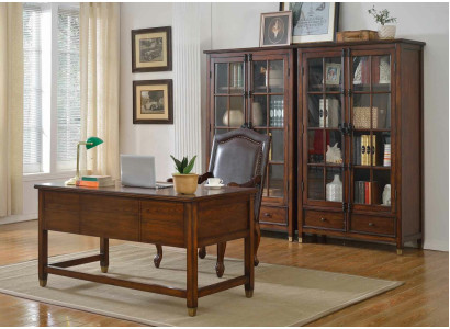 Office Suite Table Chef Armchair Wardrobe Furnishings new 4pcs. Solid wood