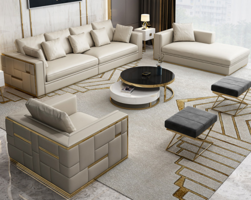 Design Luxury Sofa set Leather Sofa Upholstery Couch Design Furniture Set