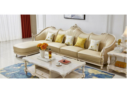 Corner sofa Sofa Couch Upholstery Living landscape Sofas Suite L-shape Solid wood