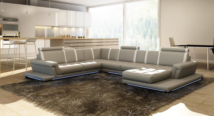 Leather sofa sofa couch upholstery living landscape designer leather sofa