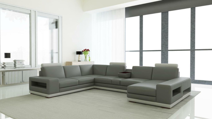 Leather sofa Couch Living landscape U-shape Design Modern Sofa 5154